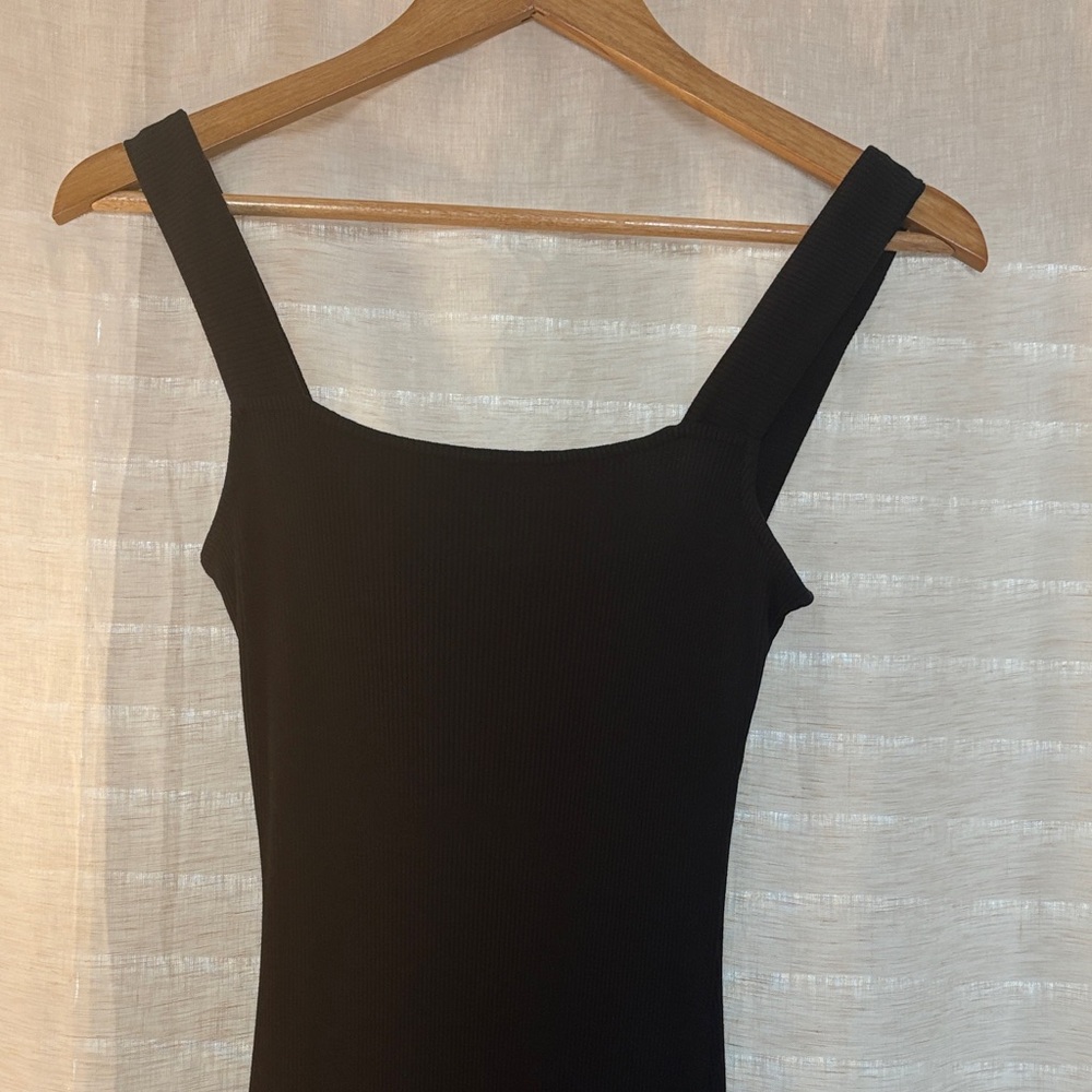 Express Ribbed Black Dress